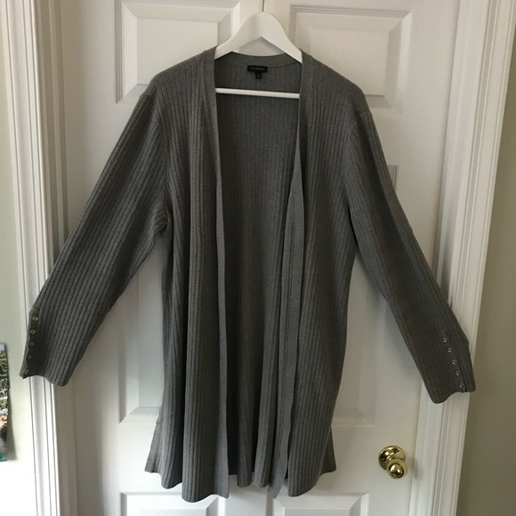 Talbots Long Duster-Length Cardigan Grey Size XL - Picture 1 of 3